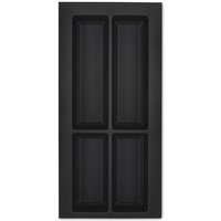 Orga-box - vii Besteckeinsatz Besteckkasten schwarz 300 mm mit Softtouch Oberfläche von ORGA-BOX