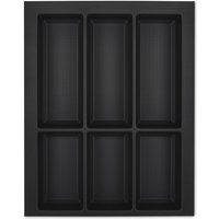 Orga-box - vii Besteckeinsatz Besteckkasten schwarz 450 mm mit Softtouch Oberfläche von ORGA-BOX