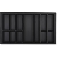 Orga-box - vii Besteckeinsatz Besteckkasten schwarz 900 mm mit Softtouch Oberfläche von ORGA-BOX
