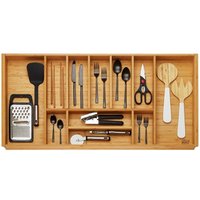 Orga-box 3 bambus Besteckeinsatz Holz-Besteckkasten für Nobilia Schubladen ab August 2012 für 100er Schublade (473 x 897 mm) mit 11 Fächer von SO-TECH