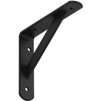 Regalkonsole (150 x 125 x 30 mm, schwarz, pulverbeschichtet) Schwerlast-Konsole mit Querstrebe zur Stabilisierung von SO-TECH