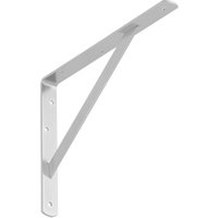 Regalkonsole (300 x 225 x 30 mm, verzinkt, pulverbeschichtet) Garderobenkonsole mit Querstrebe zur Stabilisierung von SO-TECH