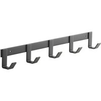 SOTECH Blackline ALBA schwarz pulverbeschichtet Hakenleiste klein 450 mm mit 5 Haken von SO-TECH