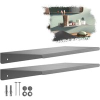 SOTECH Design Wandregal HOVER Tiefe 13 cm Höhe 3 cm Länge 35 cm inkl. Befestigungsset für Wandmontage, anthrazit, 2 Stück von SO-TECH