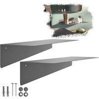 SOTECH Design Wandregal HOVER-VII 35 x 13 x 8 cm inkl. Befestigungsset für Wandmontage, anthrazit, 2 Stück von SO-TECH