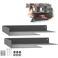 SOTECH Design Wandregal HOVER-XII 25 x 25 x 3 cm inkl. Befestigungsset für Wandmontage, anthrazit, 2 Stück von SO-TECH