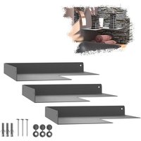 SOTECH Design Wandregal HOVER-XII 25 x 25 x 3 cm inkl. Befestigungsset für Wandmontage, anthrazit, 3 Stück von SO-TECH