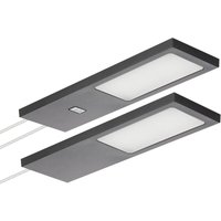 SOTECH LED-Möbelleuchte GIULIA II mit / ohne Sensor schwarz, 4000K neutralweiß inkl. Trafo & Verteiler, 2er Set von SO-TECH