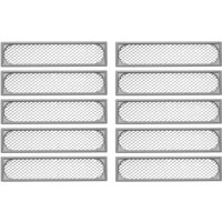 SOTECH Lüftungsgitter zum Einlassen mit Abdeckrand Belüftung Innen und Außen - 10 Stück 172,5 x 41 mm / Einbautiefe: 7 mm Luftdurchlässe mit SOTECH Lüftungsgitter zum Einlassen mit Abdeckrand Belüftung Innen und Außen - 10 Stück 172,5 x 41 mm / Einbautiefe: 7 mm Luftdurchlässe mit von SO-TECH