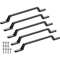 Sotech Möbelgriff Bügelgriff Blackline iv schwarz matt Schubladengriff Schrankgriff inkl. Schrauben - Bohrlochabstand (ba) 160 mm, 5 Stück von SO-TECH