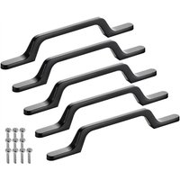 Sotech Möbelgriff Bügelgriff Blackline iv schwarz matt Schubladengriff Schrankgriff inkl. Schrauben - Bohrlochabstand (ba) 96 mm, 5 Stück von SO-TECH