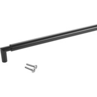 SOTECH Möbelgriff E9 echt Edelstahl Ø 16 mm mit Sockeln aus Metall, schwarz matt, BA 640 mm, 10 Stück von SO-TECH
