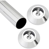 So-tech - sotech Schrankstangenset 1160 mm konisch Garderobenstange Chrom poliert bestehend aus Kleiderstange inkl. 1 Paar konischen von SO-TECH