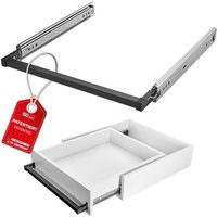 SOTECH VarioSlide Pat. Schubladenauszug Komplettset bis 100 kg Einhandverriegelung schwarz eloxiert für Schubladen mit Front bis 600 mm Breite, SOTECH VarioSlide Pat. Schubladenauszug Komplettset bis 100 kg Einhandverriegelung schwarz eloxiert für Schubladen mit Front bis 600 mm Breite, von SO-TECH