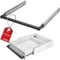SOTECH VarioSlide Pat. Schubladenauszug Komplettset bis 100 kg Einhandverriegelung schwarz eloxiert für Schubladen mit Front bis 900 mm Breite, SOTECH VarioSlide Pat. Schubladenauszug Komplettset bis 100 kg Einhandverriegelung schwarz eloxiert für Schubladen mit Front bis 900 mm Breite, von SO-TECH
