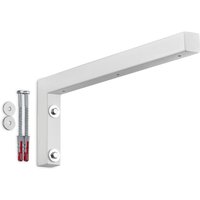 SOTECH Wandkonsole Regalkonsole Waschtischkonsole in L-Form 400 x 150 x 30 mm, weiß matt pulverbeschichtet, 1 Stück von SO-TECH