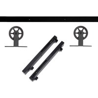 Schiebetüren Set CHAMBER-2 2 m (von oben anschraubbar) Soft-Close schwarz von SO-TECH