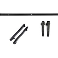 Schiebetüren Set LOUNGE-1 2 m (seitlich anschraubbar) Soft-Close schwarz von SO-TECH
