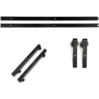 So-tech - Schiebetüren Set LOUNGE-1 2tlg. 2 m (seitlich anschraubbar) Soft-Close schwarz von SO-TECH