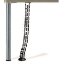 Schreibtisch-Kabelkanal rund ø 62 mm silbergrau von SO-TECH