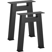 1 Paar (2 Stück) Bankgestelle H-Form Stahl schwarz matt Profil: 50 x 50 mm Höhe: 420 mm Tiefe: 305 mm Tischgestelle Bankuntergestelle Kufengestelle von SO-TECH