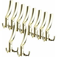 So-tech - 10 Stück Garderobenhaken julie strong lang Messingoptik von SO-TECH