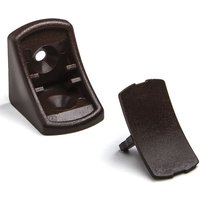So-tech - 100 Stück Korpusverbinder 24 x 24 x 20 mm mit Abdeckkappe dunkelbraun von SO-TECH