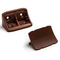 So-tech - 100 Stück Korpusverbinder 24 x 24 x 44 mm mit Abdeckkappe Birnenholz von SO-TECH