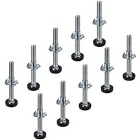 So-tech - 10er Set Verstellschrauben M8 x 70 mm mit Einschlagmutter und Kunststoff-Fußteil So-tech - 10er Set Verstellschrauben M8 x 70 mm mit Einschlagmutter und Kunststoff-Fußteil von SO-TECH
