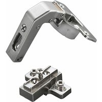 2 x Salice Stollenscharnier Serie 700 mit Dämpfungssystem im Topf 110° Bohrbild T45 inkl. Kreuz-Montageplatte Höhe 9 mm mit Euroschrauben und 2 x Salice Stollenscharnier Serie 700 mit Dämpfungssystem im Topf 110° Bohrbild T45 inkl. Kreuz-Montageplatte Höhe 9 mm mit Euroschrauben und von SO-TECH