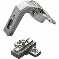 2 x Salice Stollenscharnier Serie 700 mit Dämpfungssystem im Topf 110° Bohrbild T52 inkl. Kreuz-Montageplatte Höhe 9 mm mit Euroschrauben und 2 x Salice Stollenscharnier Serie 700 mit Dämpfungssystem im Topf 110° Bohrbild T52 inkl. Kreuz-Montageplatte Höhe 9 mm mit Euroschrauben und von SO-TECH