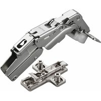 2 x Salice Topfband 155° Serie 200 mit Dämpfer im Topf Bohrbild T45 Innenanschlag mit Kreuz-Montageplatte Höhe 6 mm mit vormontierten Euroschrauben, von SO-TECH