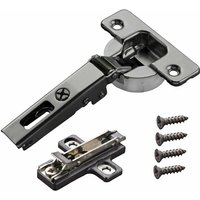 2 x Salice Topfband Serie 700 Titanium anthrazit mit Dämpfer im Topf 110° T48 Eckanschlag inkl. Kreuz-Montageplatte Höhe 3 mm mit Euroschrauben und 2 x Salice Topfband Serie 700 Titanium anthrazit mit Dämpfer im Topf 110° T48 Eckanschlag inkl. Kreuz-Montageplatte Höhe 3 mm mit Euroschrauben und von SO-TECH