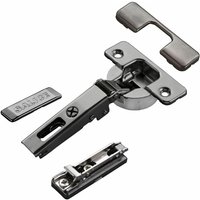 So-tech - 2 x Salice Topfband Serie 700 Titanium anthrazit mit Dämpfer im Topf 110° T48 Eckanschlag inkl. Linear-Montageplatte Höhe 3 mm mit von SO-TECH