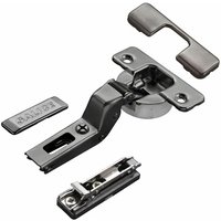 2 x Salice Topfband Serie 700 Titanium anthrazit mit Dämpfer im Topf 110° T48 Innenanschlag inkl. Linear-Montageplatte Höhe 6 mm mit 2 x Salice Topfband Serie 700 Titanium anthrazit mit Dämpfer im Topf 110° T48 Innenanschlag inkl. Linear-Montageplatte Höhe 6 mm mit von SO-TECH