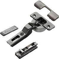 So-tech - 2 x Salice Topfband Serie 700 Titanium anthrazit mit Dämpfer im Topf 110° T48 Mittelanschlag inkl. Linear-Montageplatte Höhe 6 mm mit von SO-TECH