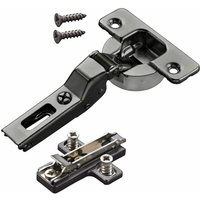 2 x Salice Topfband Serie 700 Titanium anthrazit mit Dämpfungssystem im Topf 110° T48 Mittelanschlag inkl. Kreuz-Montageplatte Höhe 3 mm mit 2 x Salice Topfband Serie 700 Titanium anthrazit mit Dämpfungssystem im Topf 110° T48 Mittelanschlag inkl. Kreuz-Montageplatte Höhe 3 mm mit von SO-TECH
