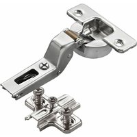 2 x Salice Topfband Serie 700 mit Dämpfer im Topf 110° Bohrbild T45 Innenanschlag inkl. Kreuz-Montageplatte Höhe 3 mm mit vormontierten von SO-TECH