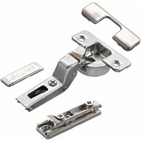 So-tech - 2 x Salice Topfband Serie 700 mit Dämpfer im Topf 110° Bohrbild T45 Innenanschlag inkl. Linear-Montageplatte Höhe 3 mm mit Euroschrauben, von SO-TECH