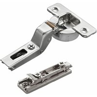 2 x Salice Topfband Serie 700 mit Dämpfer im Topf 110° Bohrbild T45 Innenanschlag inkl. Linear-Montageplatte Höhe 6 mm mit vormontierten von SO-TECH