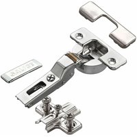 2 x Salice Topfband Serie 700 mit Dämpfer im Topf 110° Bohrbild T45 Mittelanschlag inkl. Kreuz-Montageplatte Höhe 3 mm mit Euroschrauben, von SO-TECH