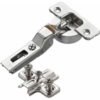 So-tech - 2 x Salice Topfband Serie 700 mit Dämpfer im Topf 110° Bohrbild T45 Mittelanschlag inkl. Kreuz-Montageplatte Höhe 6 mm mit vormontierten von SO-TECH