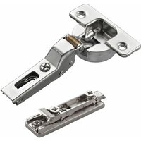 2 x Salice Topfband Serie 700 mit Dämpfer im Topf 110° Bohrbild T45 Mittelanschlag inkl. Linear-Montageplatte Höhe 6mm mit vormontierten von SO-TECH