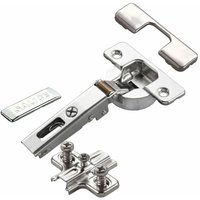 2 x Salice Topfband Serie 700 mit Dämpfer im Topf 110° Bohrbild T52 Eckanschlag inkl. Kreuz-Montageplatte Höhe 3 mm mit Euroschrauben, von SO-TECH