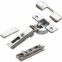 2 x Salice Topfband Serie 700 mit Dämpfer im Topf 110° Bohrbild T52 Eckanschlag inkl. Linear-Montageplatte Höhe 3 mm mit Euroschrauben, von SO-TECH