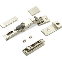 So-tech - 2 x Salice Universalscharnier mit Dämpfer für dünne Türen ab 8 mm Stärke 110° mit Linear-Montageplatte Höhe 3 mm mit Euroschrauben, von SO-TECH