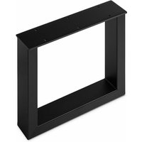 2er Pack - Tischgestell tab Stahl schwarz matt Profil 80 x 40 mm (Höhe: 420 mm / Tiefe: 430 mm) von SO-TECH