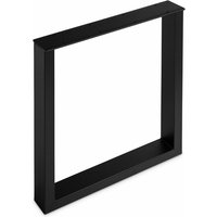 2er Pack - Tischgestell tab Stahl schwarz matt Profil 80 x 40 mm (Höhe: 720 mm / Tiefe: 600 mm) von SO-TECH
