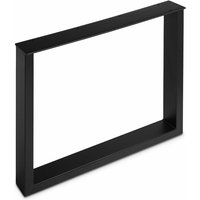 So-tech - 2er Pack - Tischgestell tab Stahl schwarz matt Profil 80 x 40 mm (Höhe: 720 mm / Tiefe: 800 mm) von SO-TECH