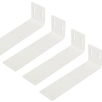4 Stück Montagewinkel 200 x 60 x 50 mm Stahl weiß lackiert Wandkonsolen inkl. Montagematerial Regalkonsolen Regalwinkel Wandwinkel Schwerlastkonsole von SO-TECH
